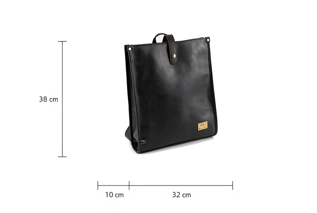 THREE-BOX Unique Fashionable Leather Backpack