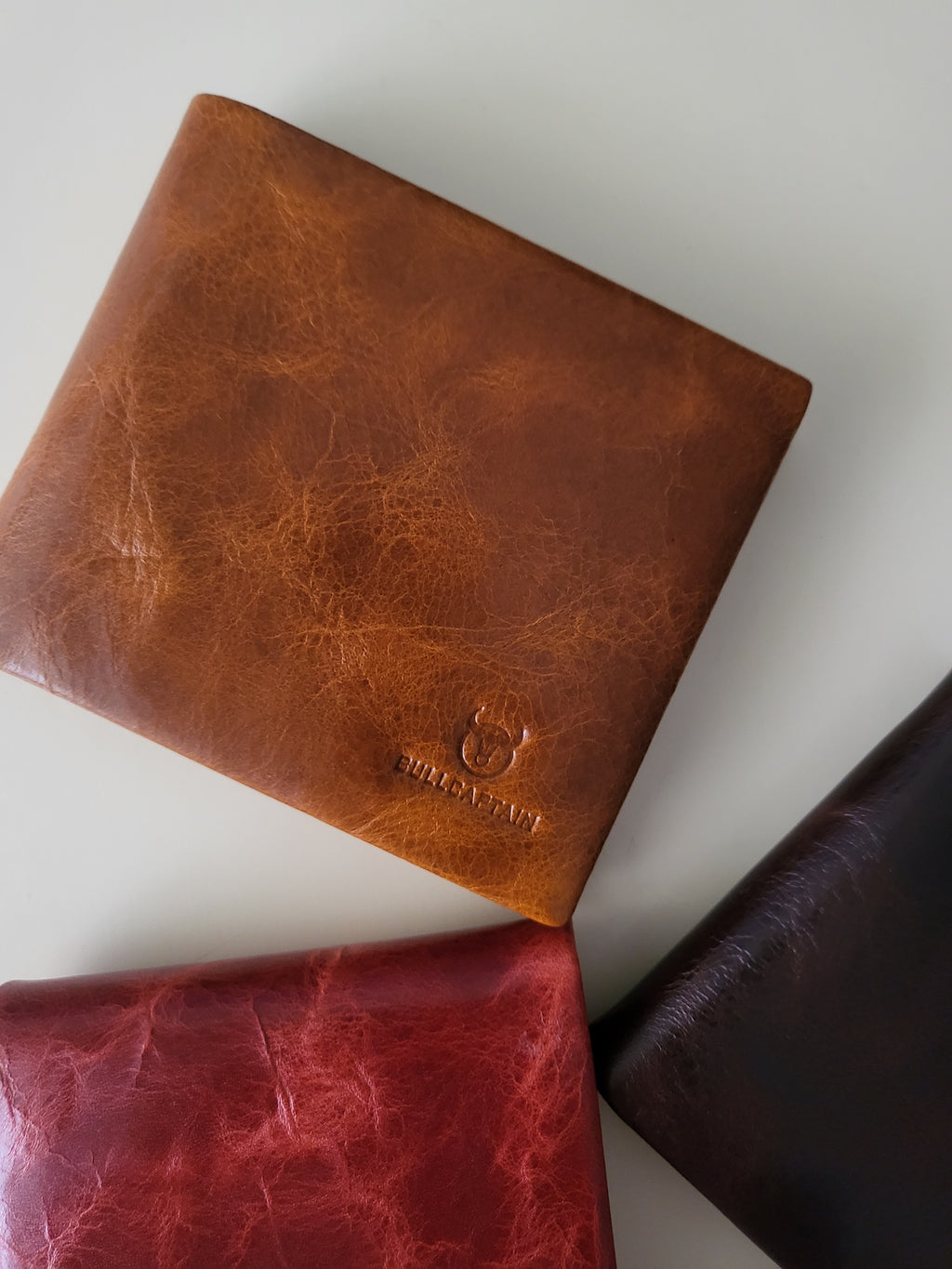 BULLCAPTAIN Bi-Fold Wallet Genuine Leather Multi Card Holder Wallet