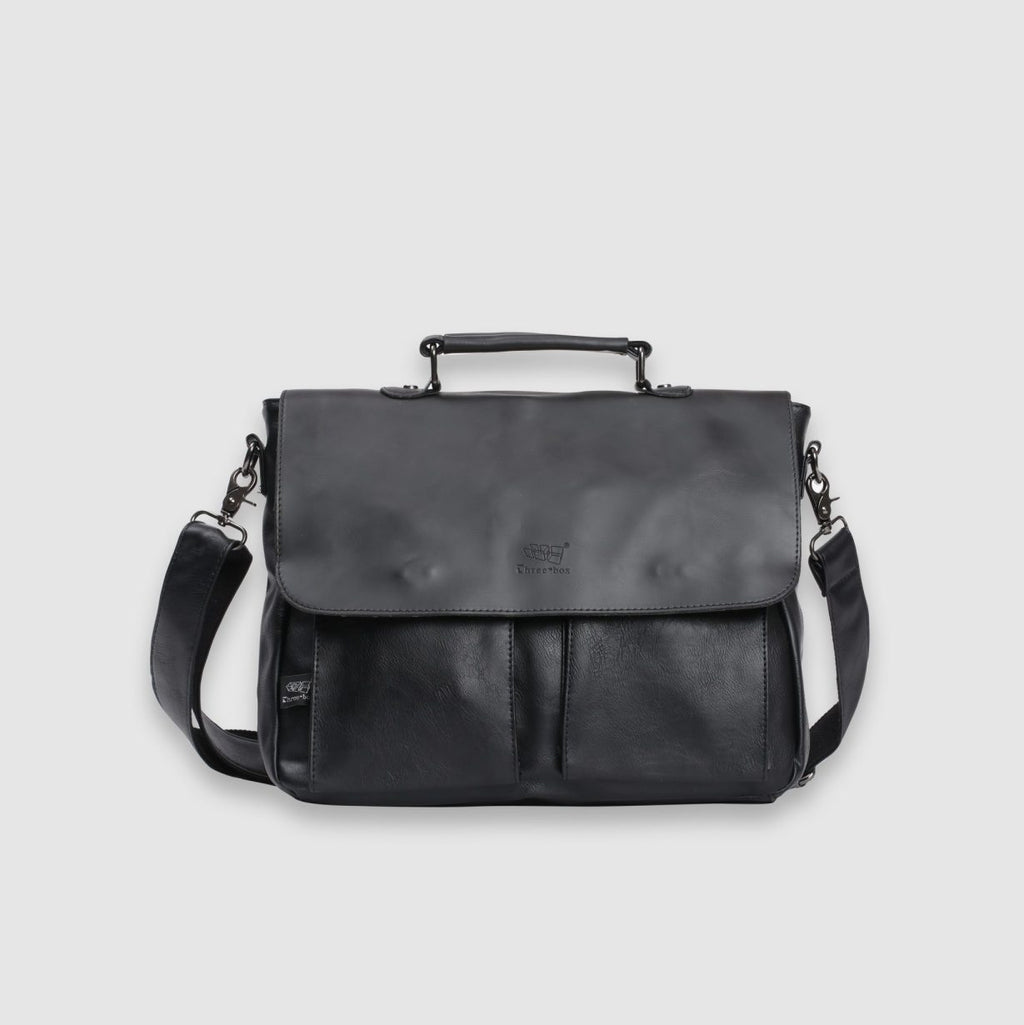 THREE-BOX Business / Messenger Bag Leather Shoulder Bag
