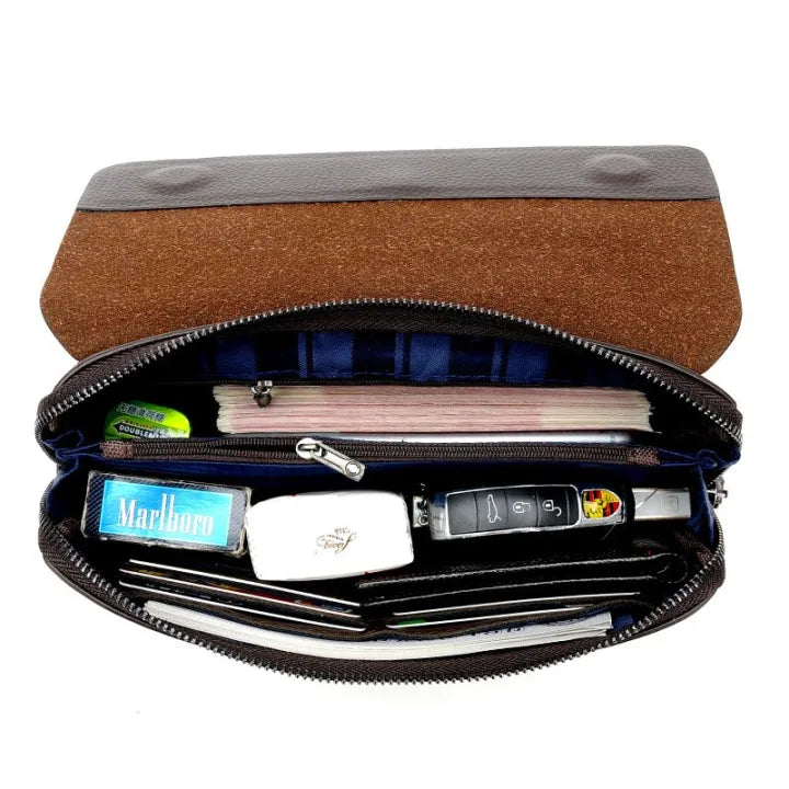 Combination Lock Men's Clutch Hand-Bag Long Wallet