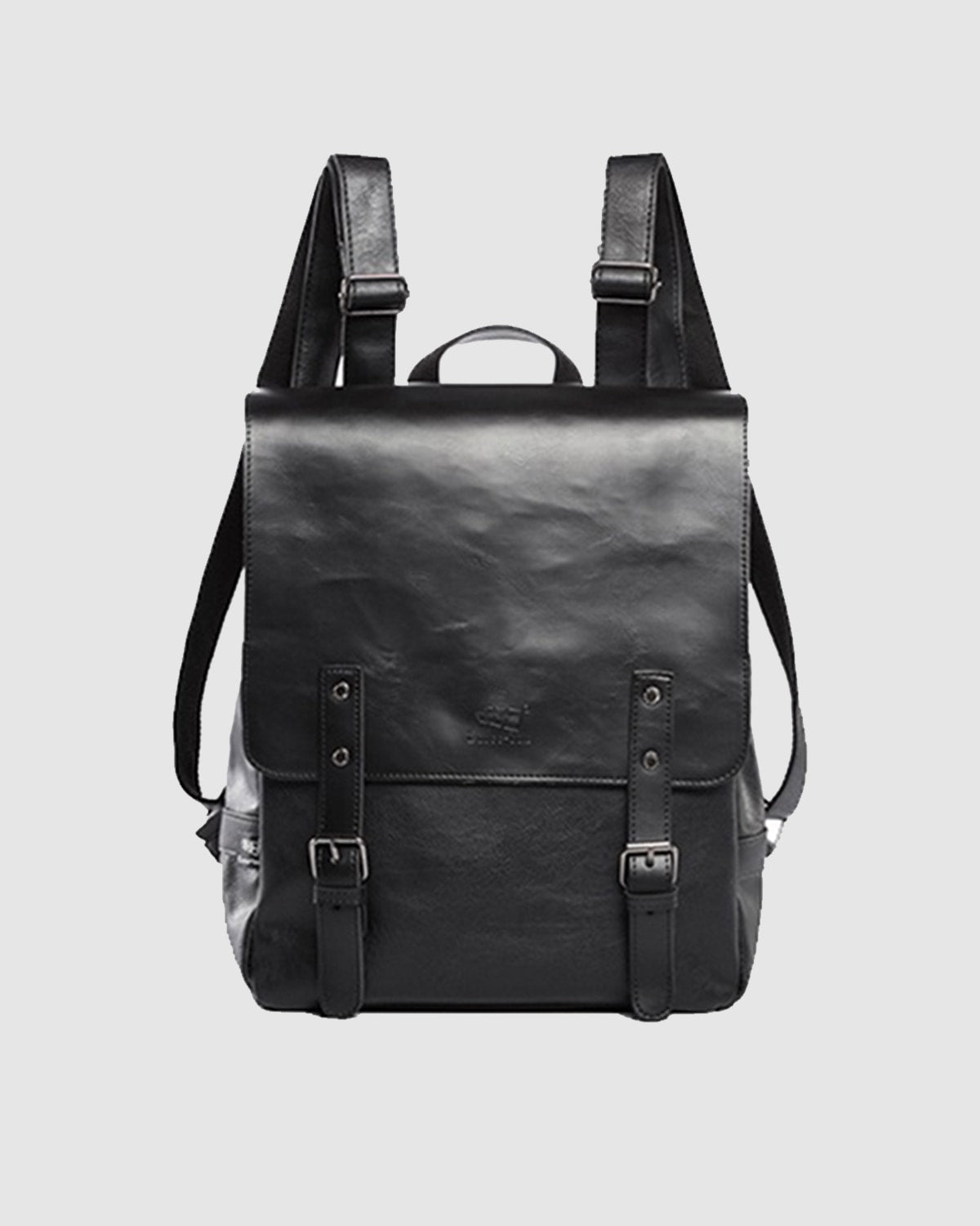 THREE-BOX Classic Chic Old-School Leather Backpack 14" Laptop Backpack
