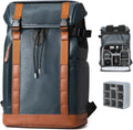 TARION Camera Backpack Professional Photo Leather Backpack  - Blue