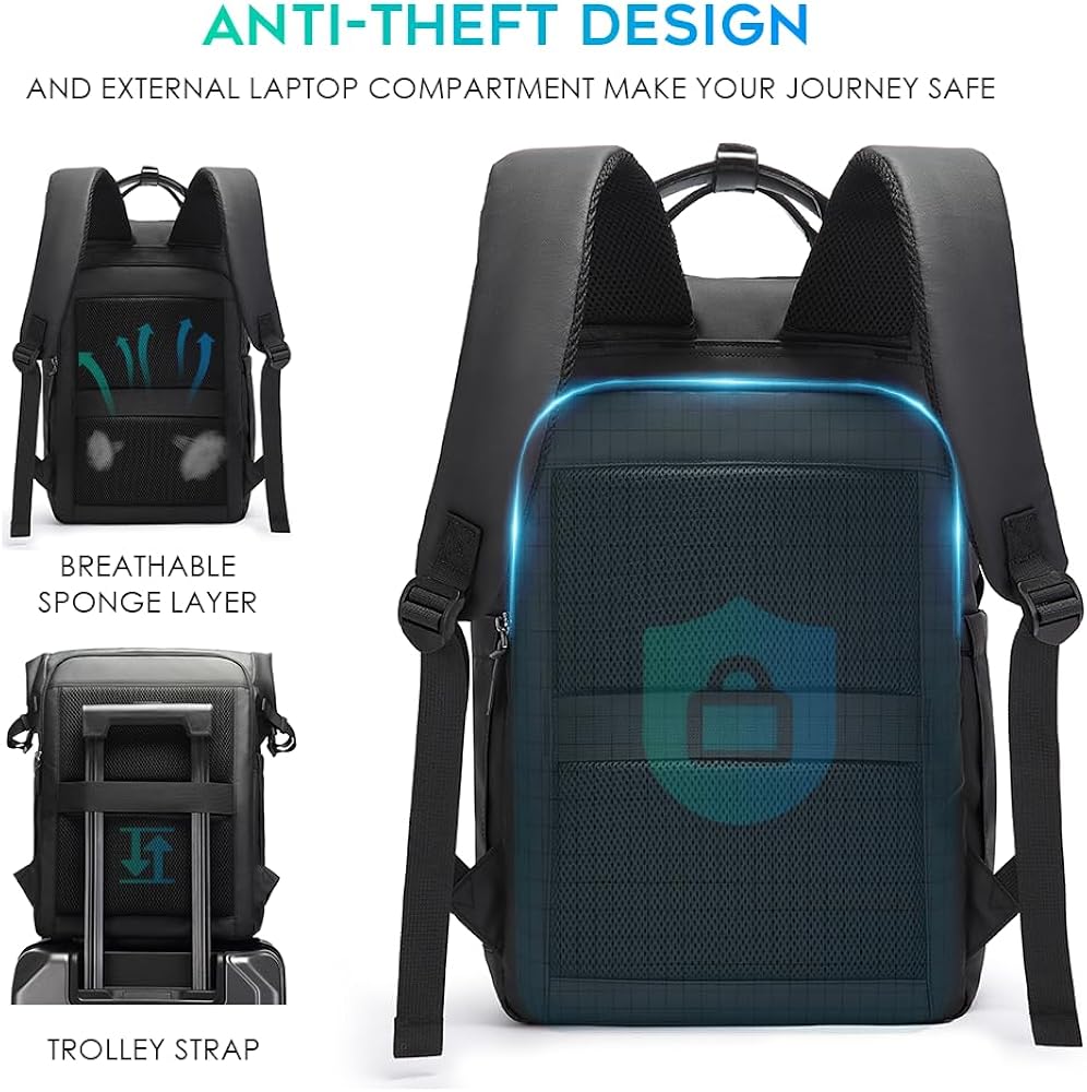 KAKA Roll-Top School Bag Laptop Rucksack Outdoor Travel Unisex Backpack