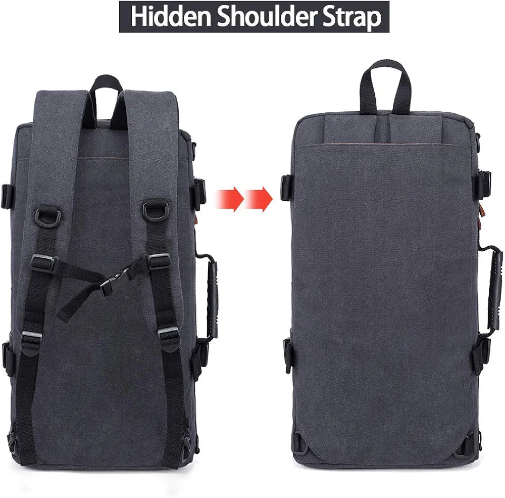 KAKA Vintage Large Capacity Canvas Outdoor Travel Luggage Backpack