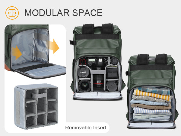 TARION Camera Backpack Professional Photo Leather Backpack - Green
