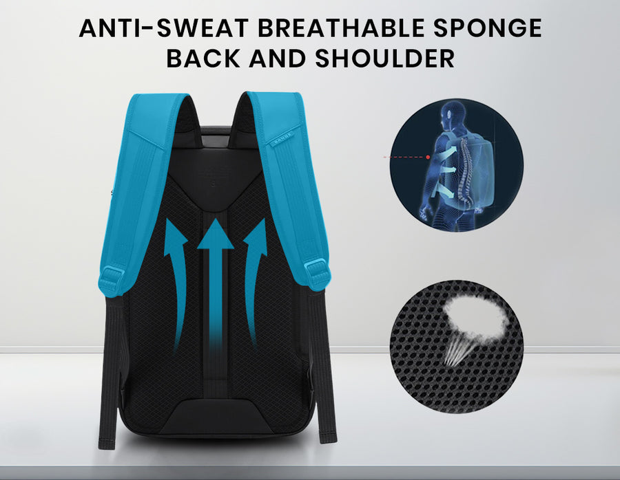 BANGE CYBER PVC Hard-Shell Waterproof TSA Lock Business Backpack