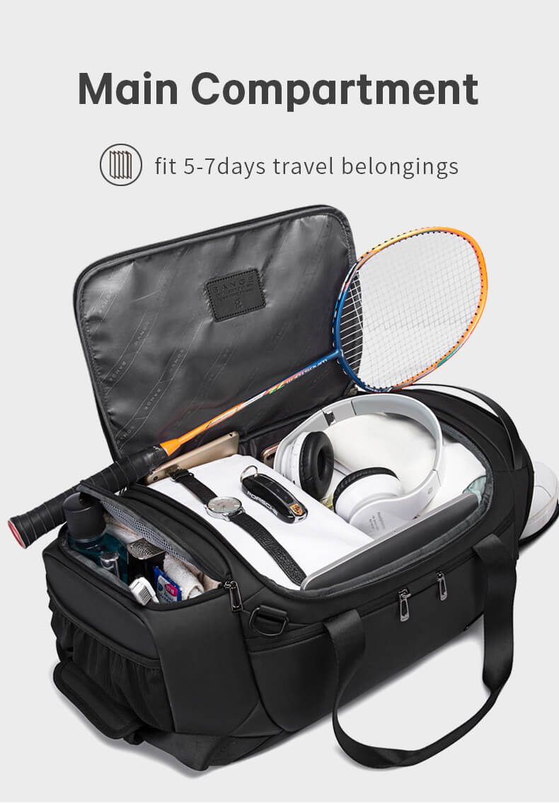 BANGE Multifunctional Waterproof Unisex Sports Gym Bag Travel Suitcase