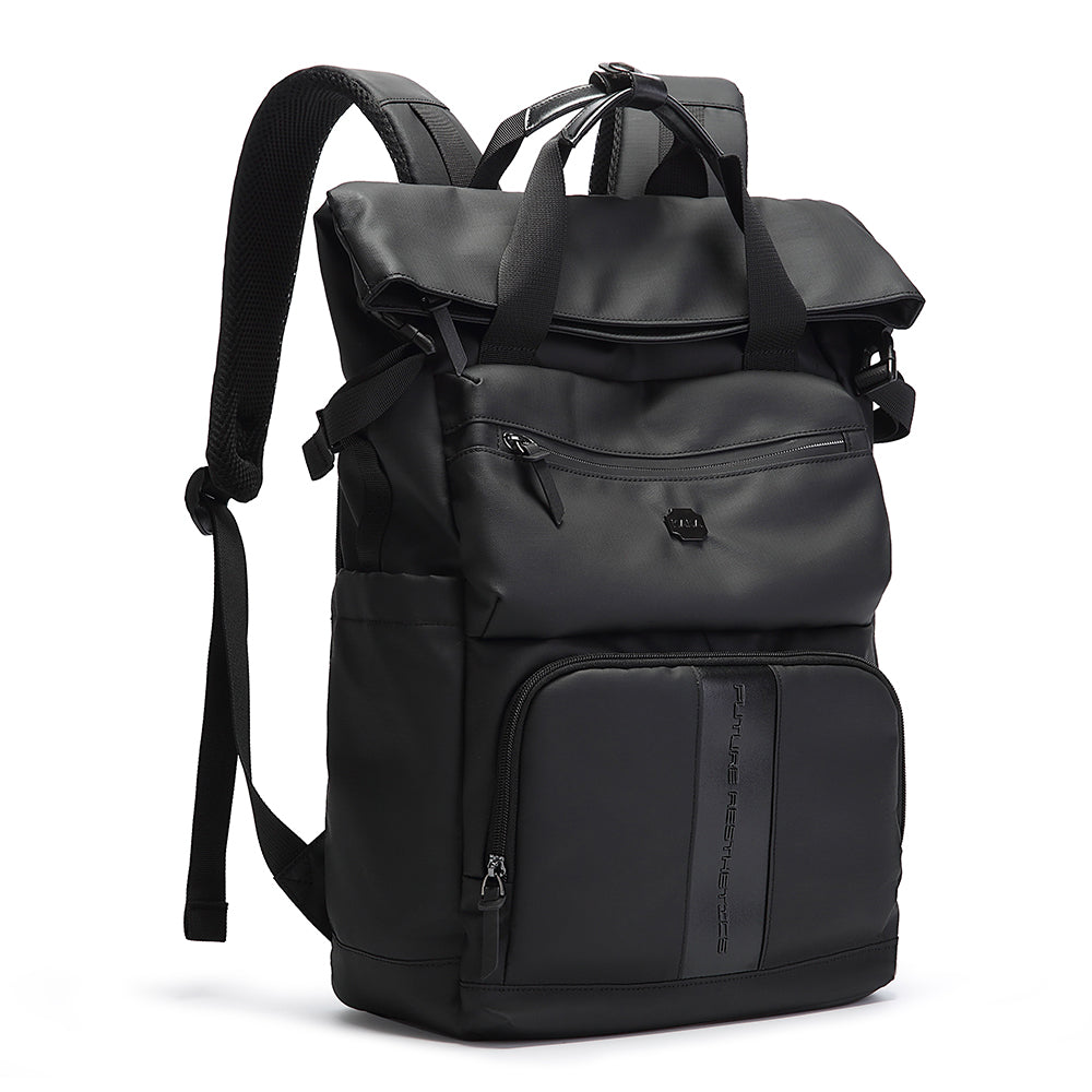 KAKA Roll-Top School Bag Laptop Rucksack Outdoor Travel Unisex Backpack