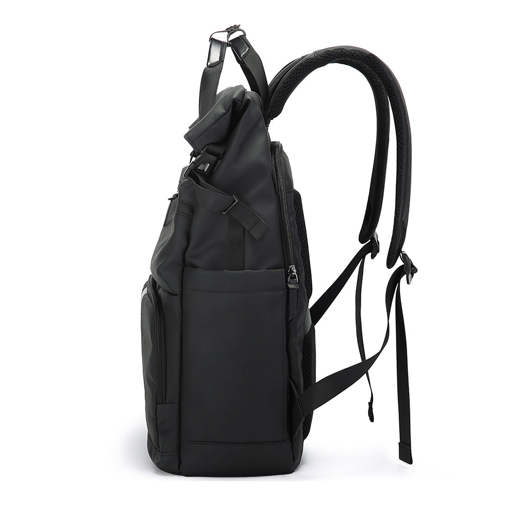 KAKA Roll-Top School Bag Laptop Rucksack Outdoor Travel Unisex Backpack