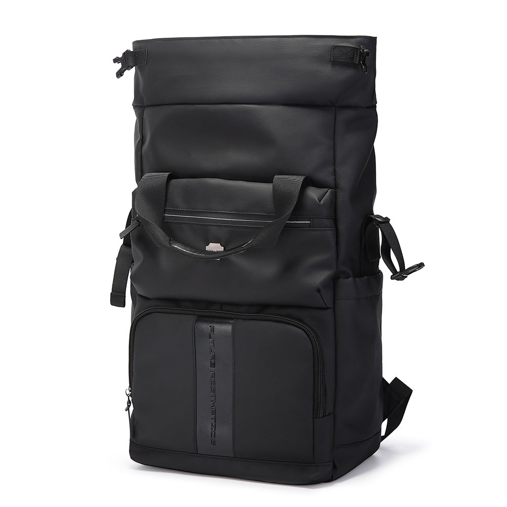 KAKA Roll-Top School Bag Laptop Rucksack Outdoor Travel Unisex Backpack