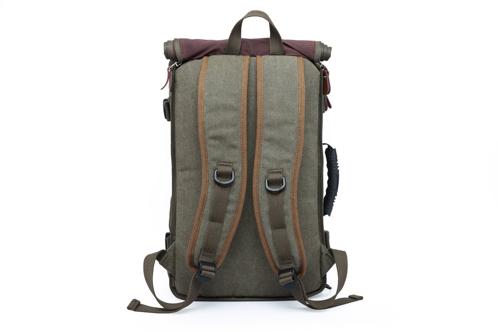KAKA Vintage Large Capacity Canvas Outdoor Travel Luggage Backpack