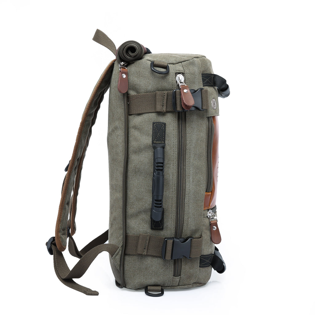KAKA Vintage Large Capacity Canvas Outdoor Travel Luggage Backpack