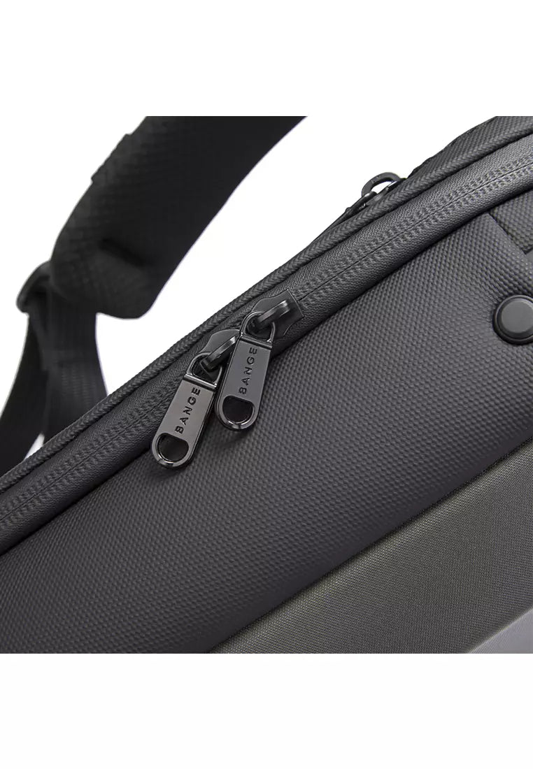 BANGE Waterproof Hard Shell Cross-Body Chest-Bag with USB Charging Port