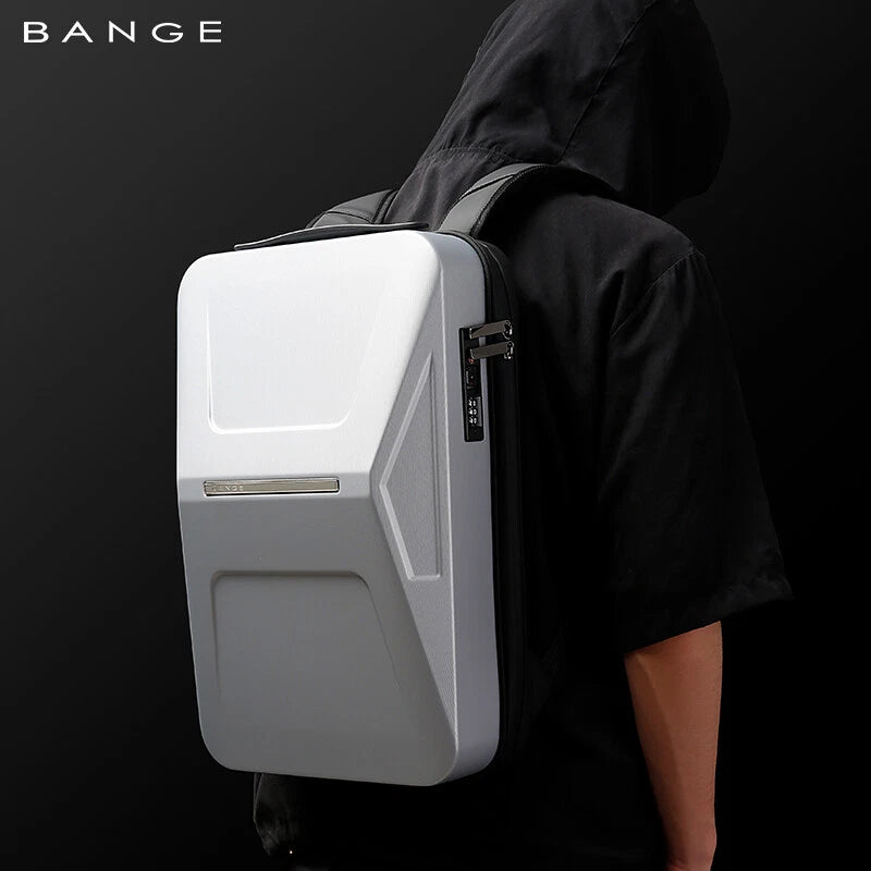 BANGE CYBER PVC Hard-Shell Waterproof TSA Lock Business Backpack