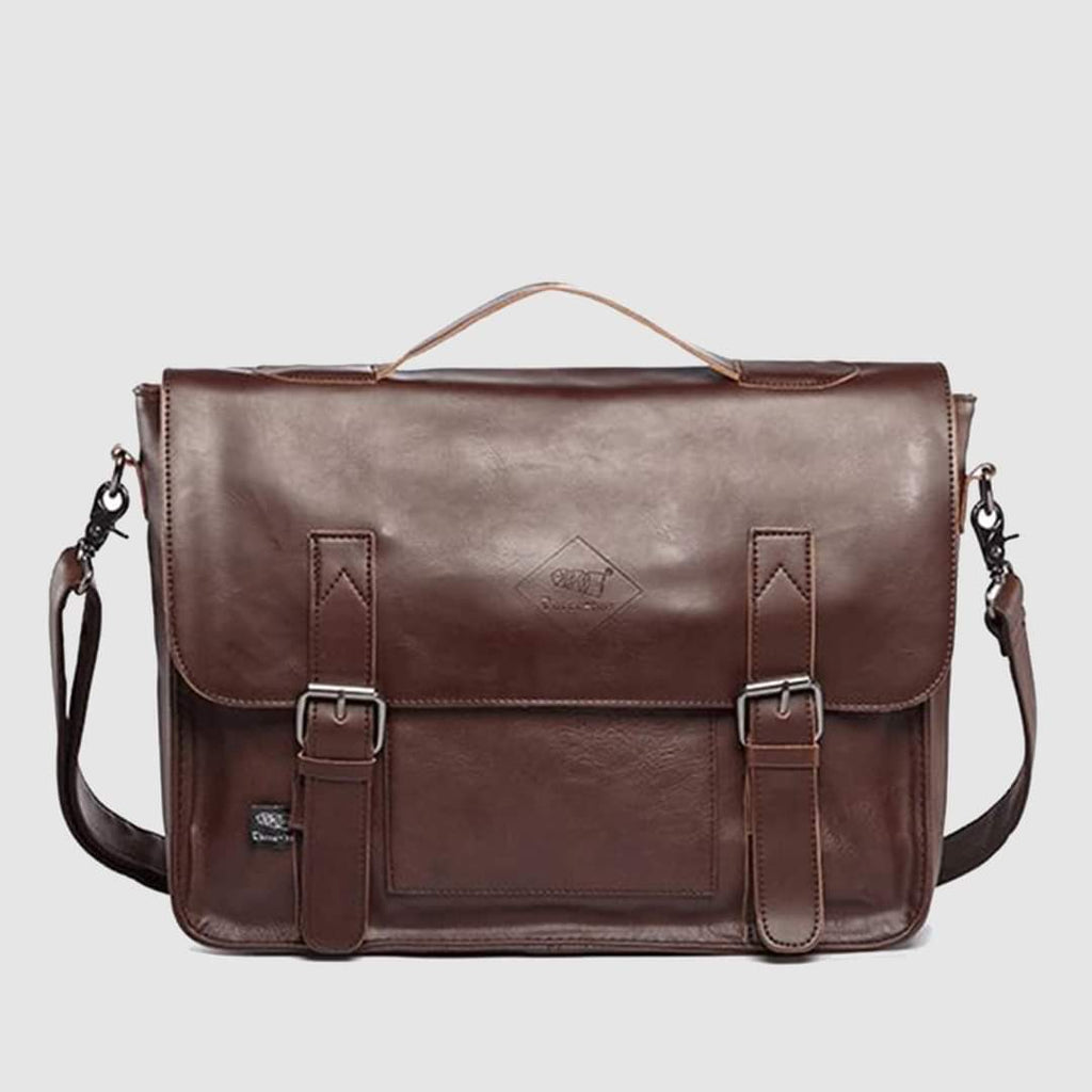 THREE-BOX Business/ Messenger Bag Classic Look Leather Shoulder Bag