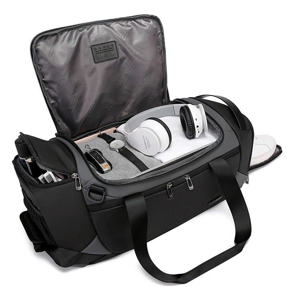 BANGE Multifunctional Waterproof Unisex Sports Gym Bag Travel Suitcase