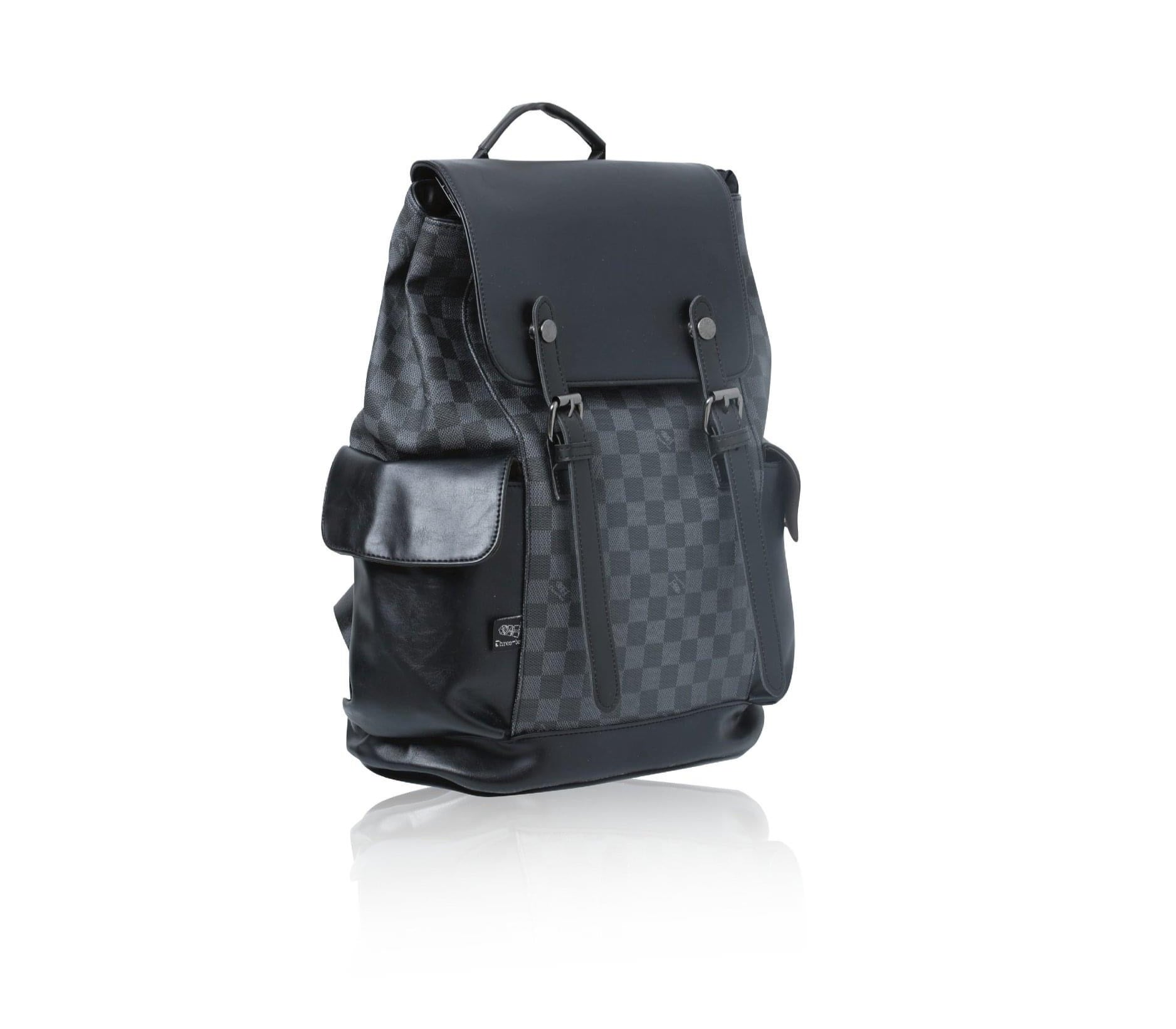 THREE-BOX 15.6" Laptop Damier Unisex Backpack Bestseller Trendy Backpack