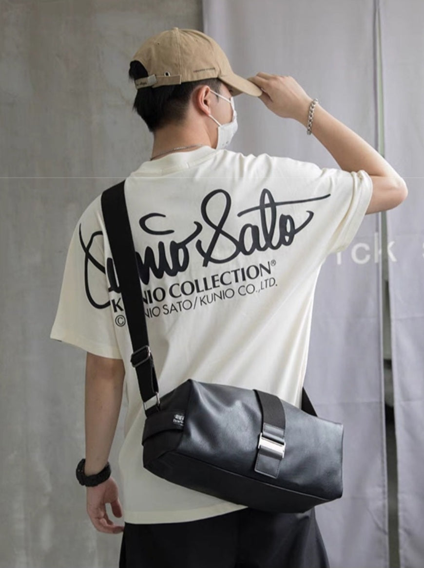 THREE-BOX Cross-Body Bag Leather Shoulder Bag