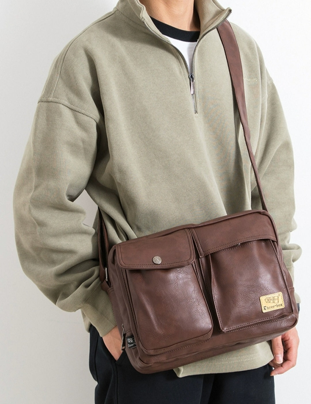 THREE-BOX Mini-Messenger Bag Shoulder Bag