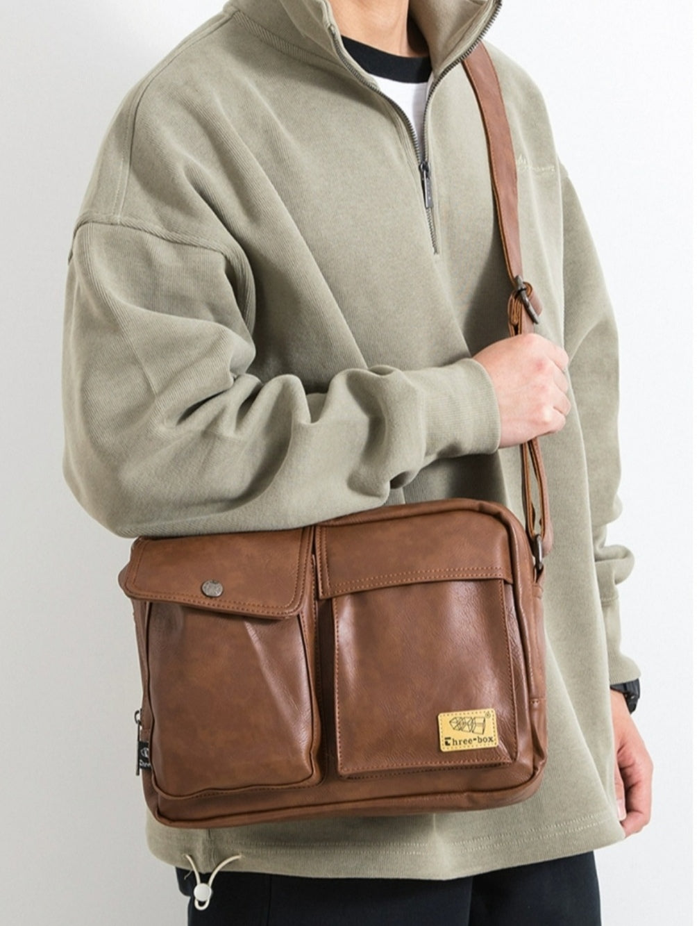 THREE-BOX Mini-Messenger Bag Shoulder Bag