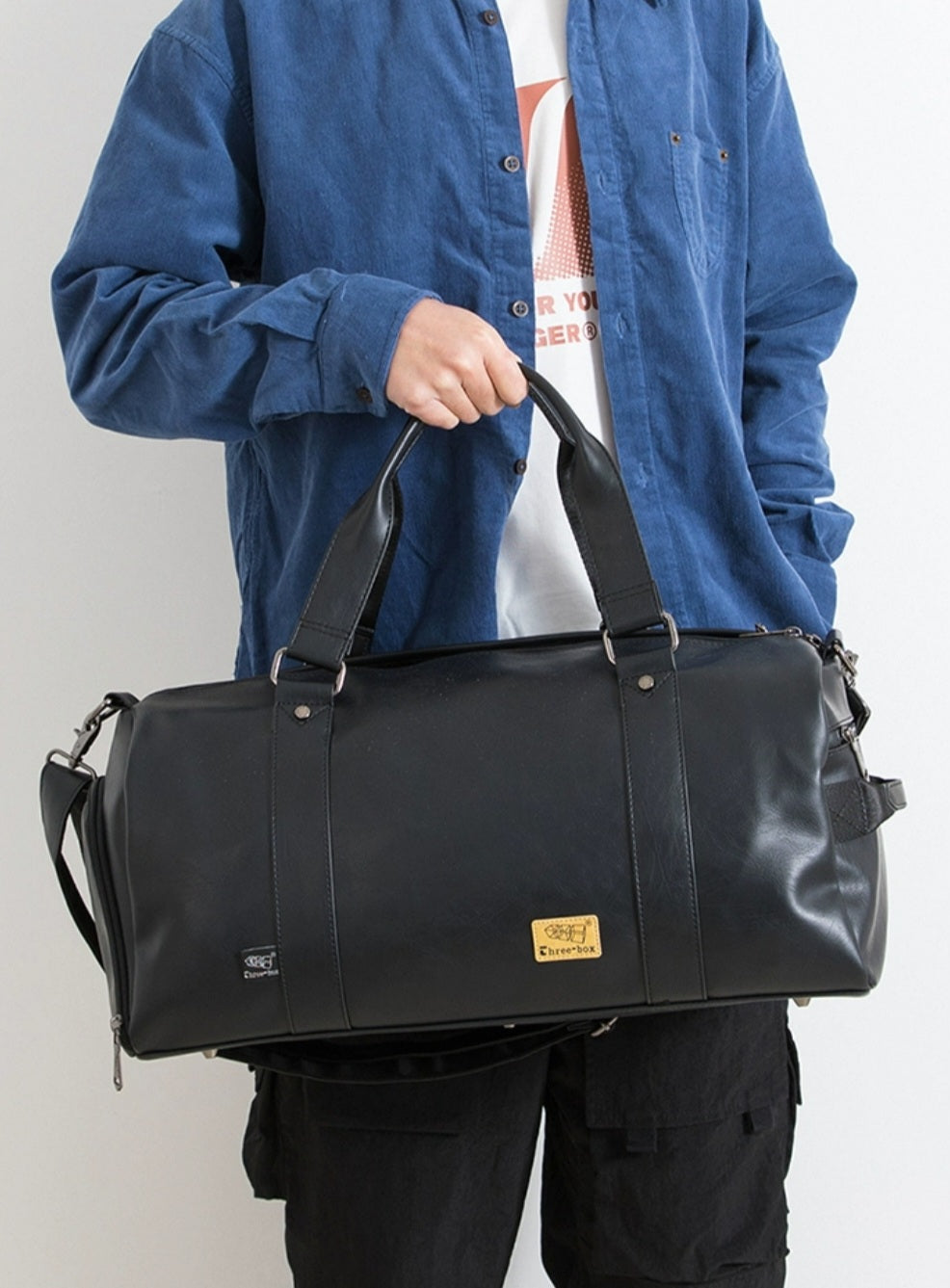 THREE-BOX Gym/ Travel Bag Leather Stylish Shoulder Bag