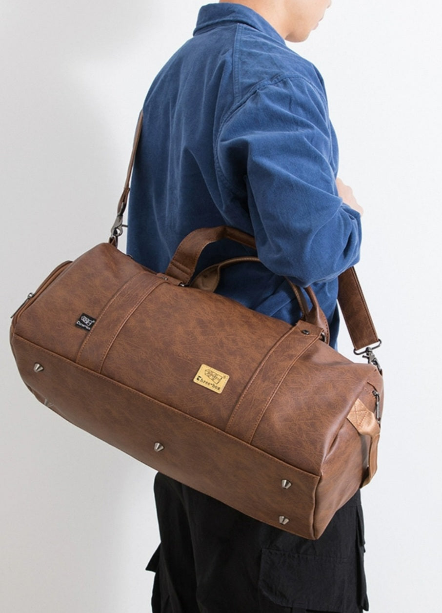 THREE-BOX Gym/ Travel Bag Leather Stylish Shoulder Bag