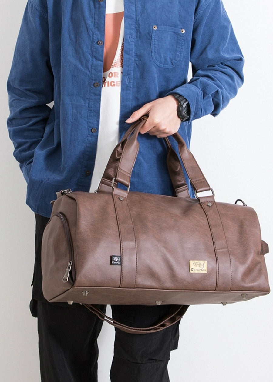 THREE-BOX Gym/ Travel Bag Leather Stylish Shoulder Bag
