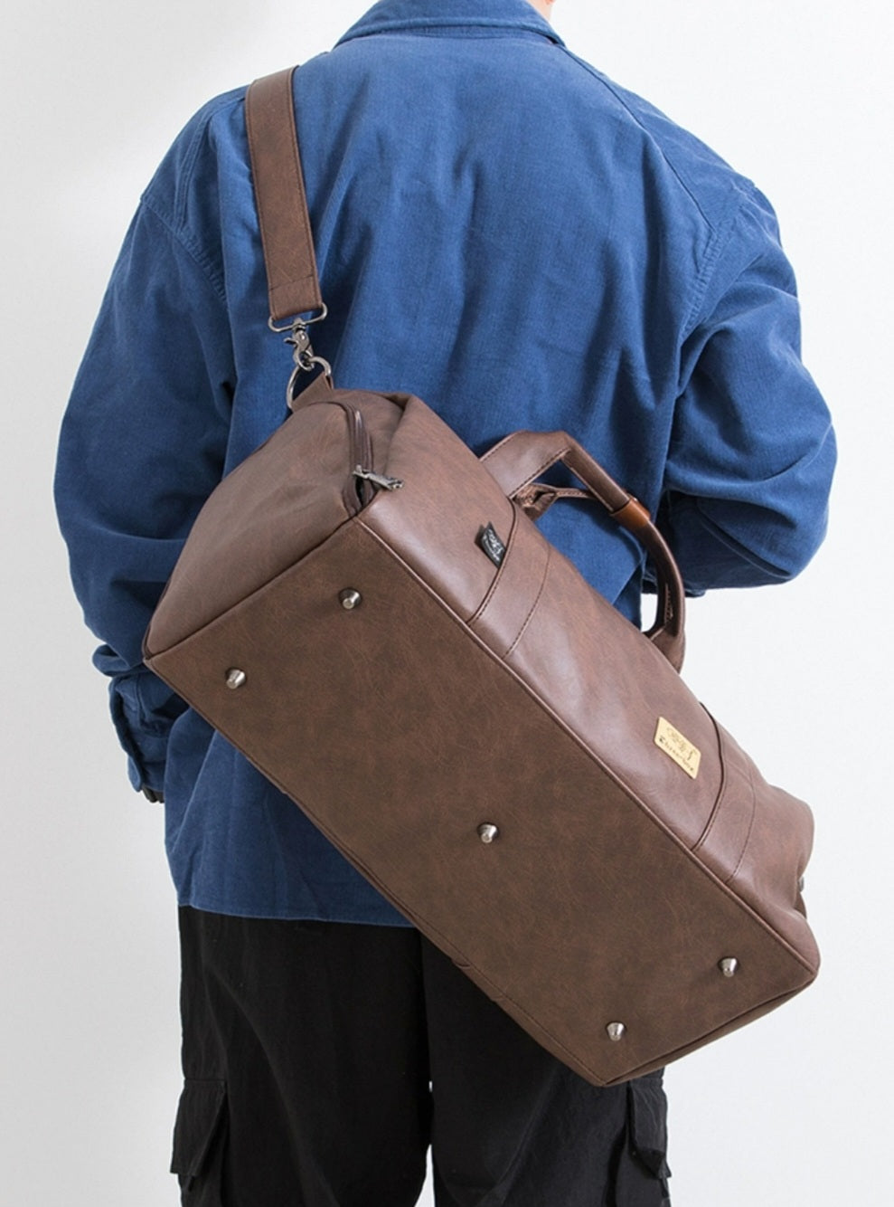 THREE-BOX Gym/ Travel Bag Leather Stylish Shoulder Bag