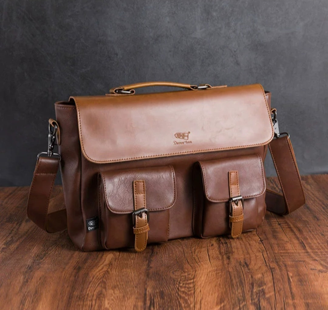 THREE-BOX Messenger Bag Classic Fashion Large Capacity Shoulder Bag