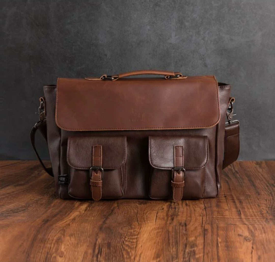 THREE-BOX Messenger Bag Classic Fashion Large Capacity Shoulder Bag