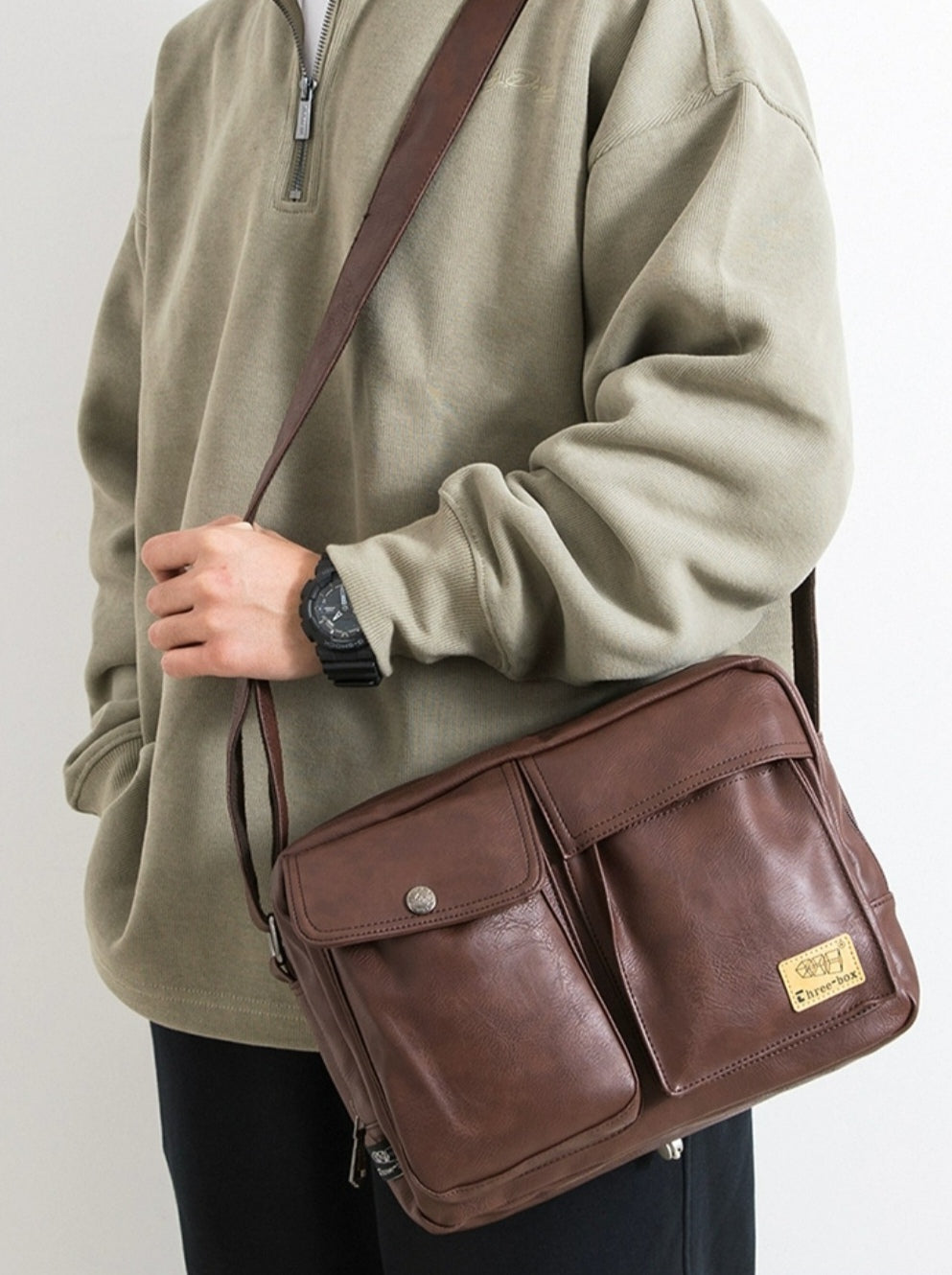 THREE-BOX Mini-Messenger Bag Shoulder Bag