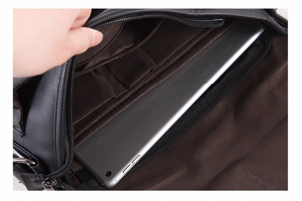 THREE-BOX Mini-Messenger / Cross-Body Bag Leather Shoulder Bag