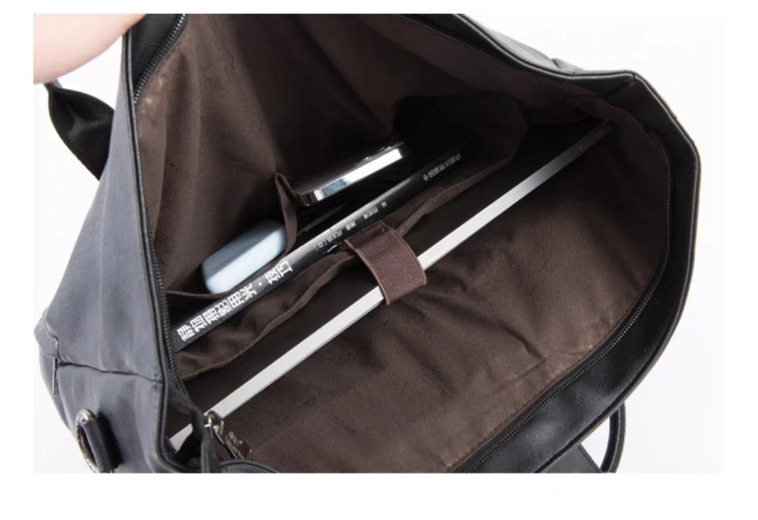 THREE-BOX 2-way Roll-Top Backpack / Shoulder Bag Casual Look