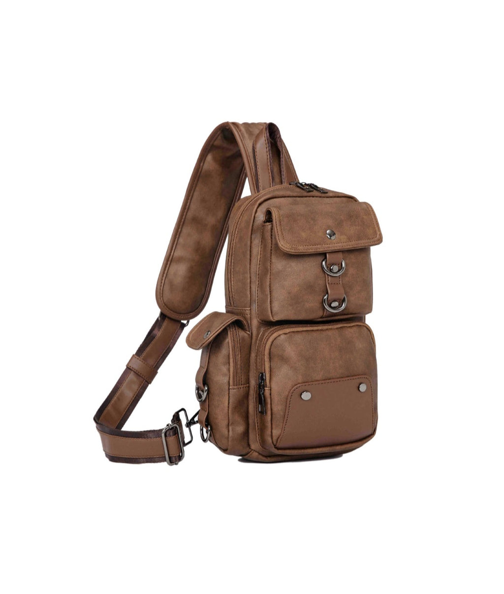 Leather Chest Bag Classic Cross-Body Shoulder Bag