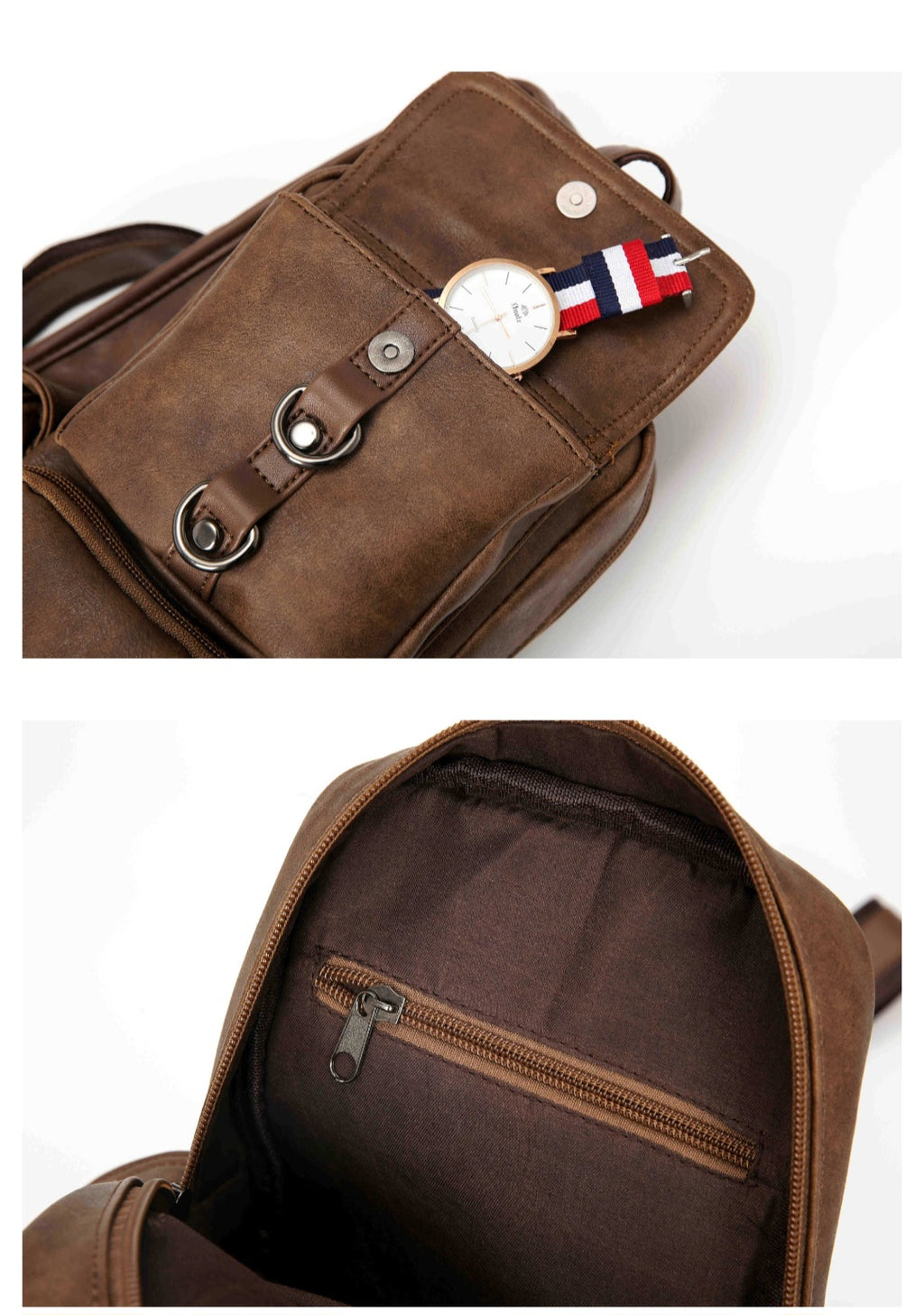 Leather Chest Bag Classic Cross-Body Shoulder Bag