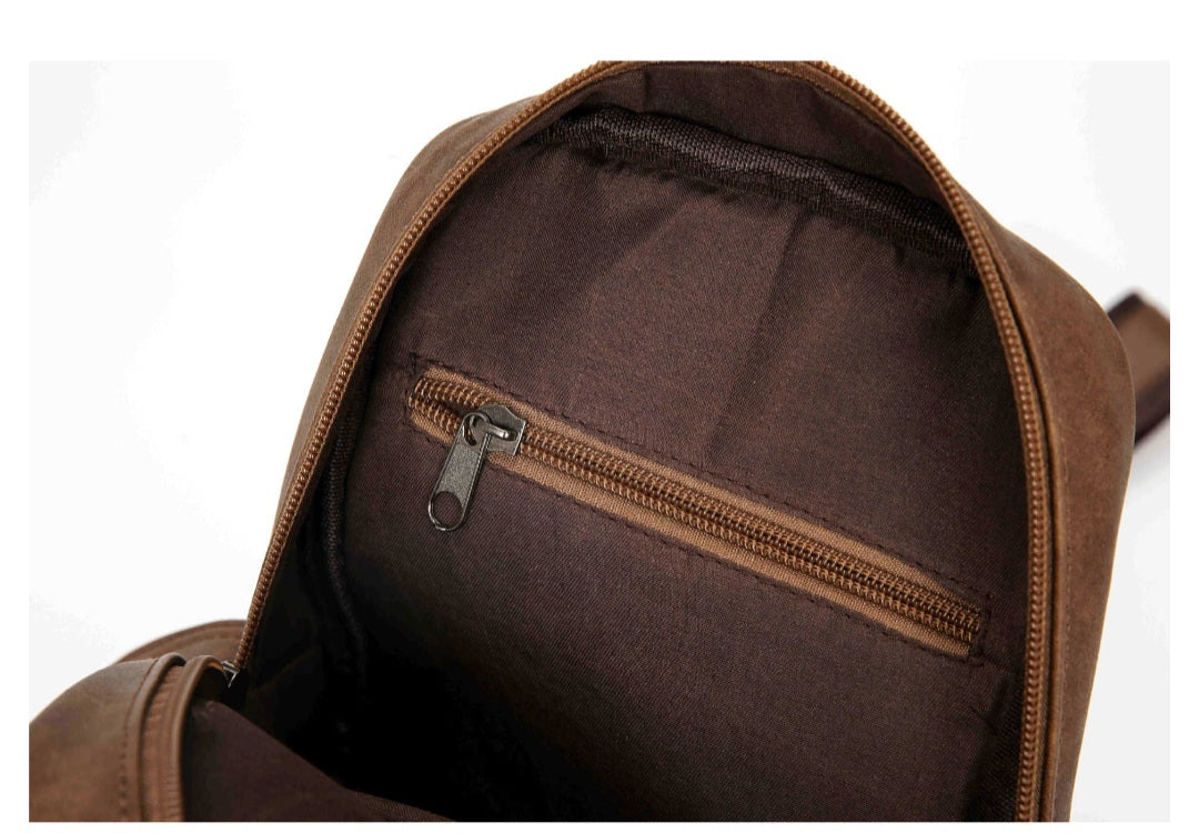 Leather Chest Bag Classic Cross-Body Shoulder Bag
