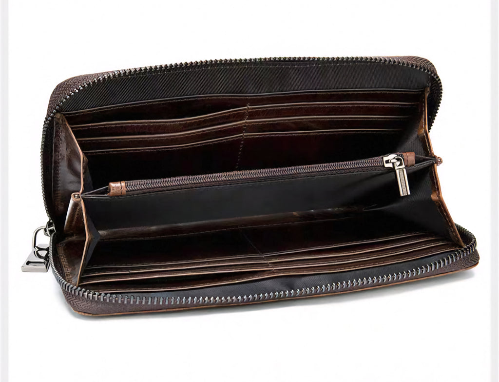 Crocodile Pattern Casual Large Capacity Long Wallet Card Holder