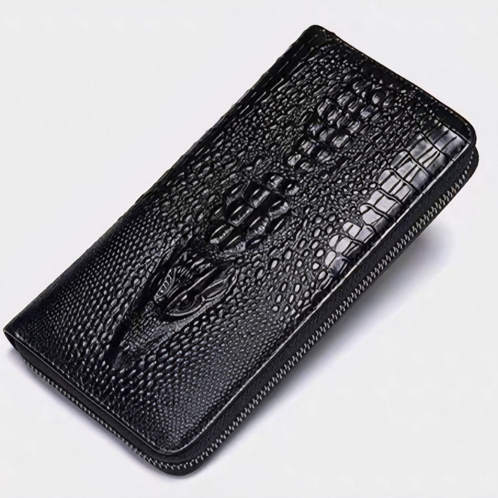Crocodile Pattern Casual Large Capacity Long Wallet Card Holder