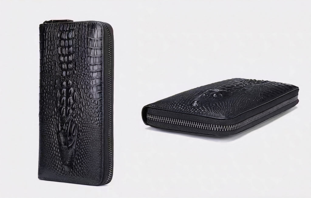 Crocodile Pattern Casual Large Capacity Long Wallet Card Holder