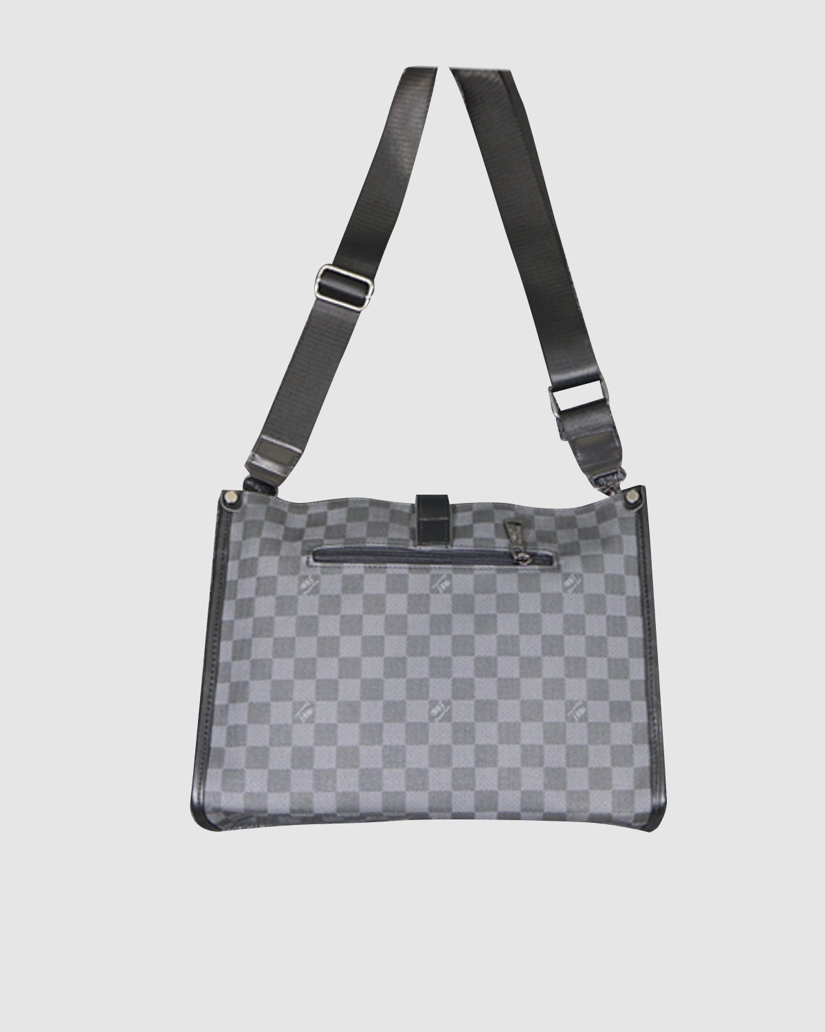 THREE-BOX Damier Cross-body Bag Leather Shoulder Bag