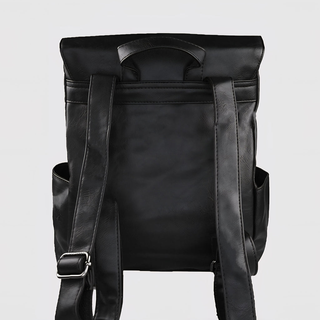 THREE-BOX Classic Chic Leather Backpack