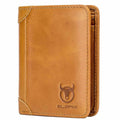 BULLCAPTAIN Trifold Wallets Genuine Leather Multi Card Wallet