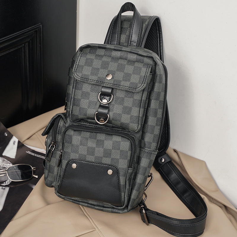 Leather Chest Bag Classic Cross-Body Shoulder Bag