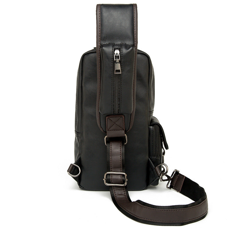 Leather Chest Bag Classic Cross-Body Shoulder Bag