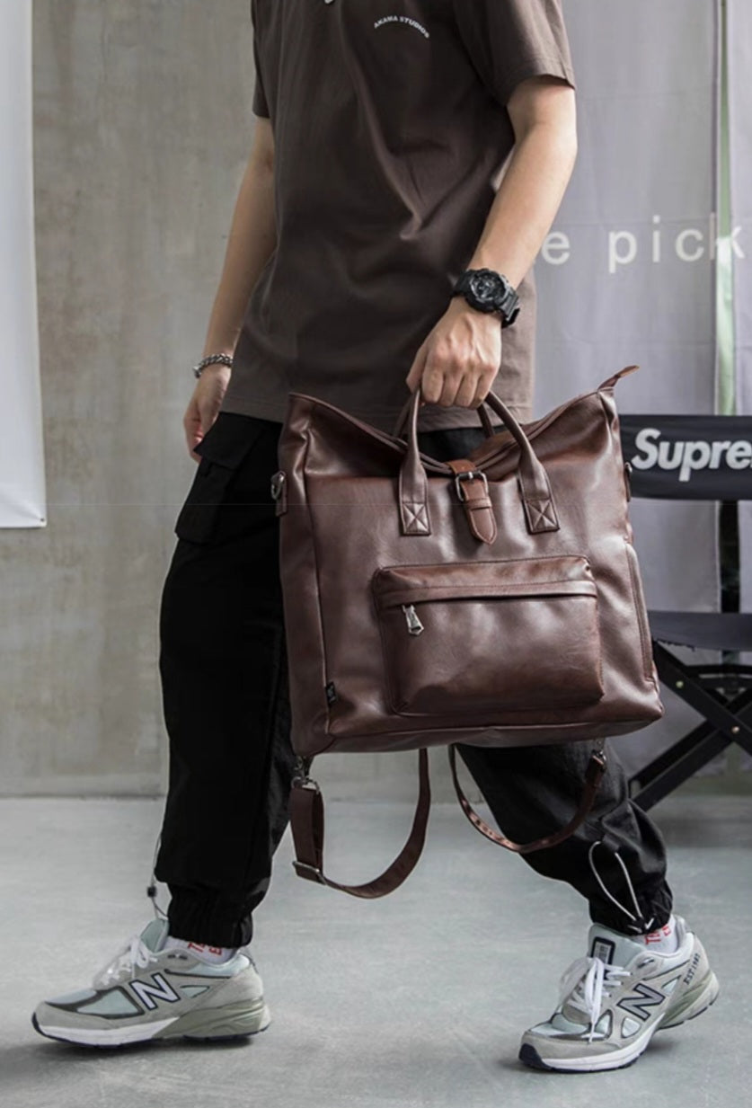 THREE-BOX 2-way Roll-Top Backpack / Shoulder Bag Casual Look