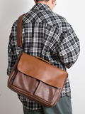 THREE-BOX Business / Messenger Bag Leather Shoulder Bag