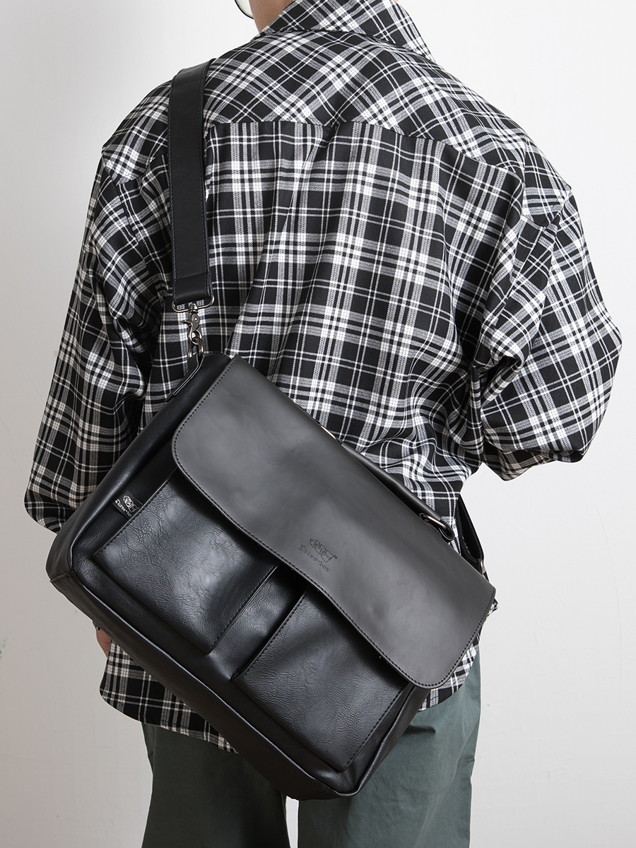 THREE-BOX Business / Messenger Bag Leather Shoulder Bag