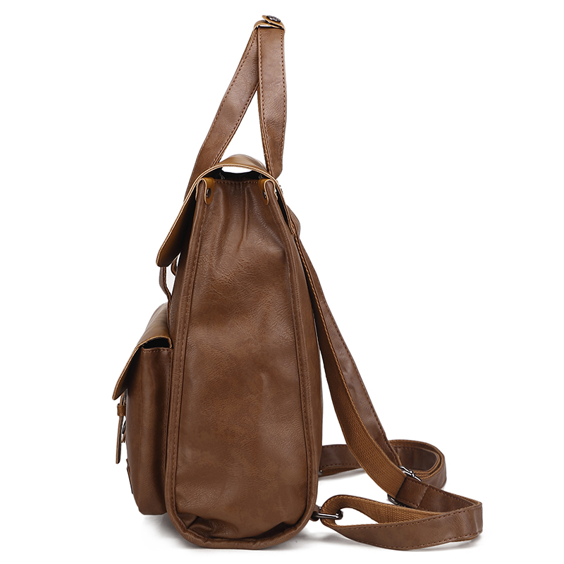 THREE-BOX Saudi Backpack Leather 14" Laptop Backpack